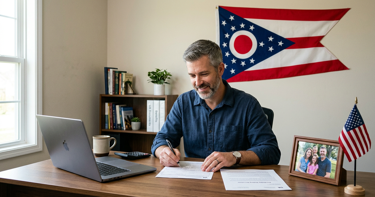 Cover image for the article: Ohio Disabled Veteran Benefits: Property Tax Relief, Free Plates & College Help