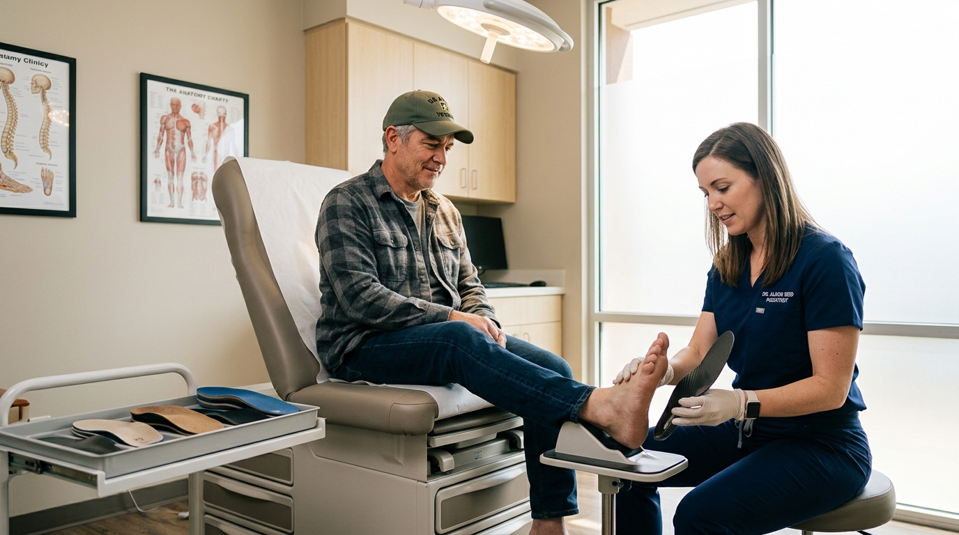 Cover image for the article: VA Disability for Flat Feet (Pes Planus): Ratings, Service Connection &amp; Claim Strategy