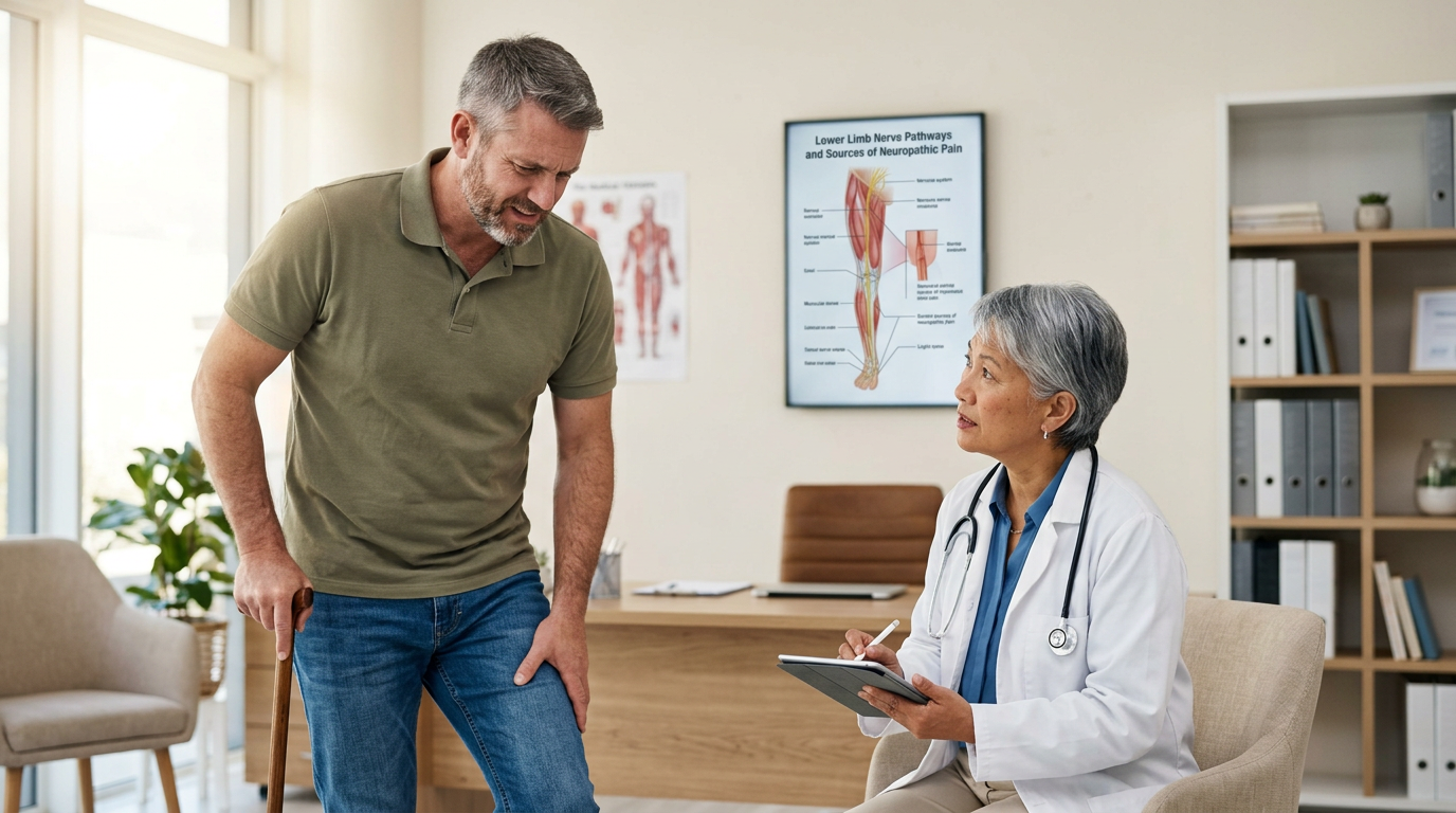 Cover image for the article: VA Disability Rating for Sciatica (Radiculopathy) Secondary to a Back Condition