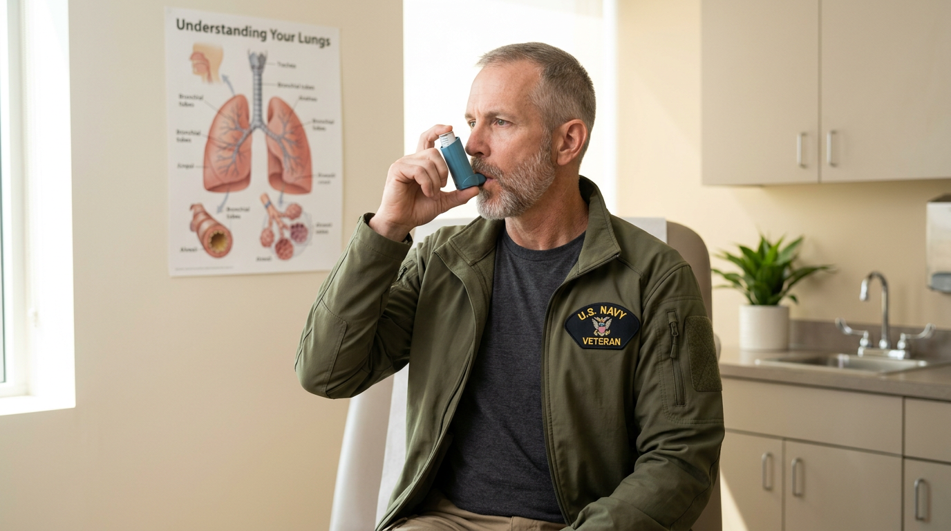 Cover image for the article: VA Disability Rating for Asthma: How to Claim and Maximize Your Benefits