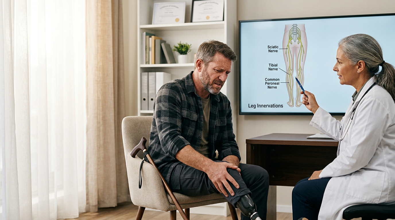 Cover image for the article: VA Disability Rating for Sciatica (Radiculopathy) Secondary to a Back Condition
